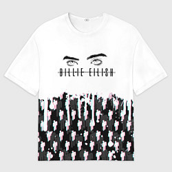 Футболка оверсайз мужская BILLIE EILISH GLITCH, цвет: 3D-принт