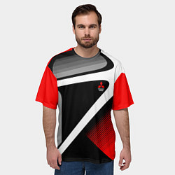 Футболка оверсайз мужская Mitsubishi ФОРМА, цвет: 3D-принт — фото 2