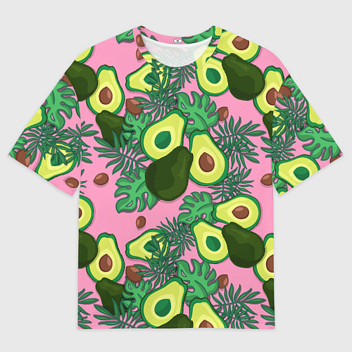 Мужская футболка оверсайз Avocado / 3D-принт – фото 1