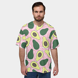 Футболка оверсайз мужская Avocado, цвет: 3D-принт — фото 2