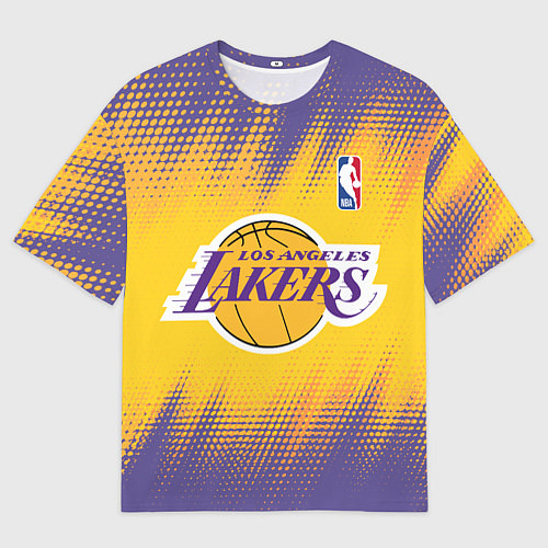 Мужская футболка оверсайз Los Angeles Lakers / 3D-принт – фото 1
