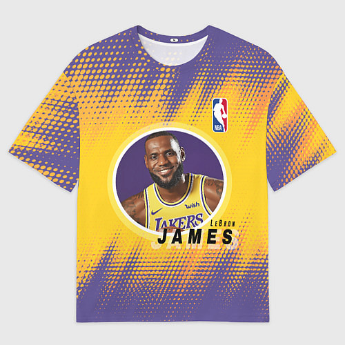 Мужская футболка оверсайз LeBron James / 3D-принт – фото 1