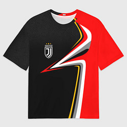 Футболка оверсайз мужская Ювентус Униформа, цвет: 3D-принт