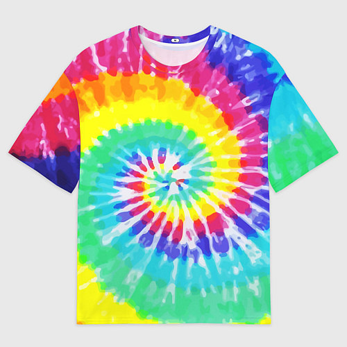 Мужская футболка оверсайз TIE-DYE СТЕНА / 3D-принт – фото 1