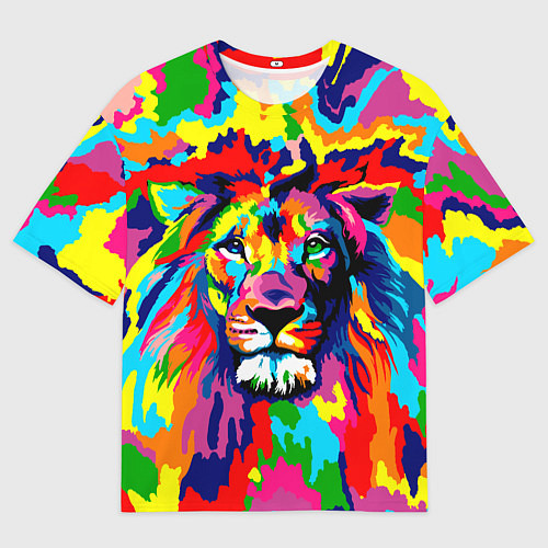 Мужская футболка оверсайз Лев Artistic Art / 3D-принт – фото 1