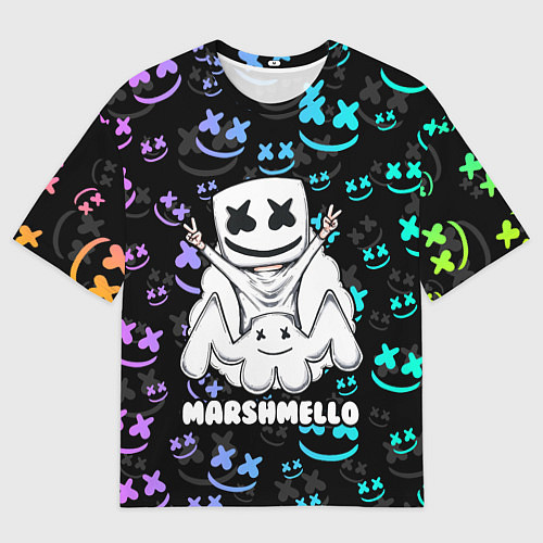 Мужская футболка оверсайз MARSHMELLO / 3D-принт – фото 1