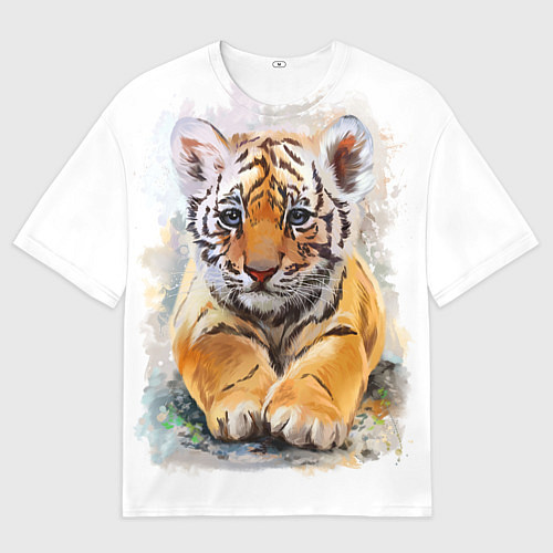 Мужская футболка оверсайз Tiger Art / 3D-принт – фото 1
