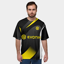 Футболка оверсайз мужская BORUSSIA DORTMUND, цвет: 3D-принт — фото 2