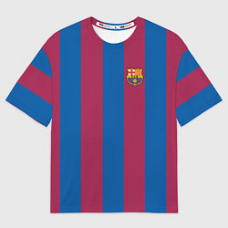 Футболка оверсайз мужская FC Barcelona 2021, цвет: 3D-принт