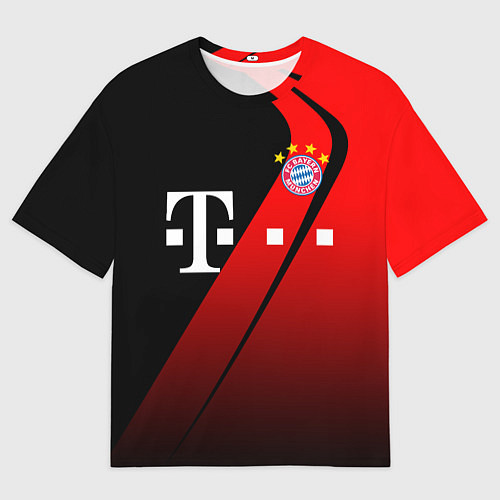 Мужская футболка оверсайз FC Bayern Munchen Форма / 3D-принт – фото 1