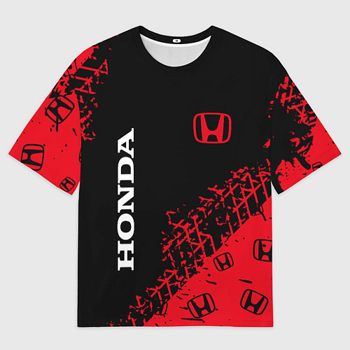 Мужская футболка оверсайз HONDA ХОНДА / 3D-принт – фото 1