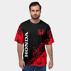 Футболка оверсайз мужская HONDA ХОНДА, цвет: 3D-принт — фото 2