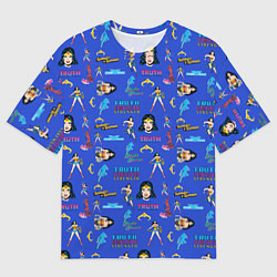 Футболка оверсайз мужская Паттерн Чудо-женщина, цвет: 3D-принт