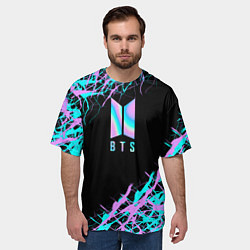 Футболка оверсайз мужская BTS, цвет: 3D-принт — фото 2