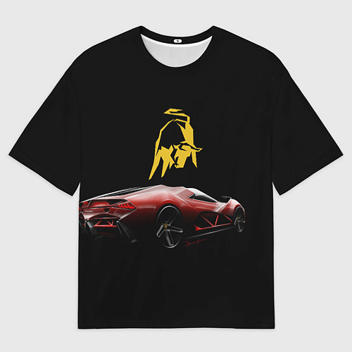 Мужская футболка оверсайз Lamborghini - motorsport / 3D-принт – фото 1