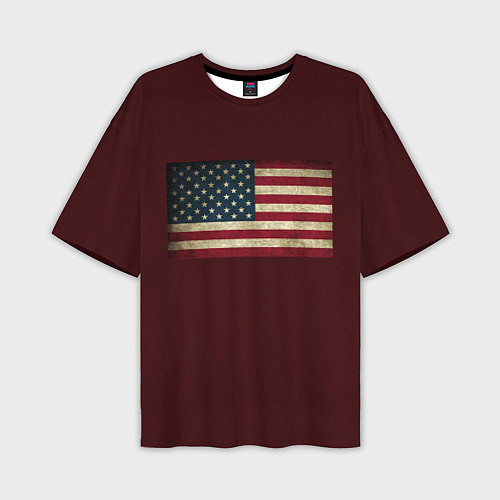 Мужская футболка оверсайз USA флаг / 3D-принт – фото 1