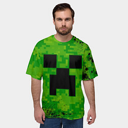 Футболка оверсайз мужская MINECRAFT МАЙНКРАФТ, цвет: 3D-принт — фото 2