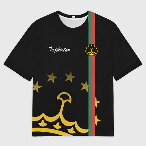 Мужская футболка оверсайз Таджикистан - серб страны / 3D-принт – фото 1