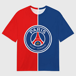 Футболка оверсайз мужская ФК ПСЖ, цвет: 3D-принт