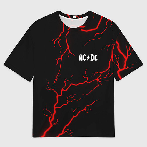 Мужская футболка оверсайз AC DС / 3D-принт – фото 1