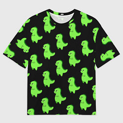 Мужская футболка оверсайз Динозавры