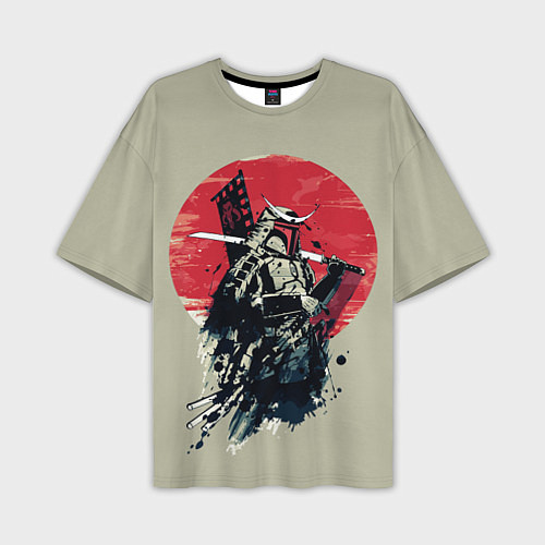 Мужская футболка оверсайз Samurai man / 3D-принт – фото 1