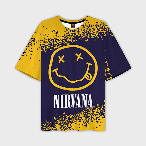 Мужская футболка оверсайз NIRVANA НИРВАНА / 3D-принт – фото 1