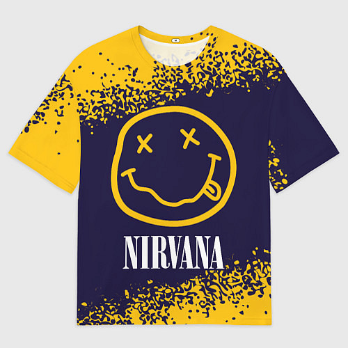 Мужская футболка оверсайз NIRVANA НИРВАНА / 3D-принт – фото 1