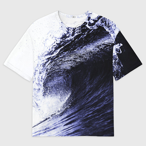 Мужская футболка оверсайз Волна / 3D-принт – фото 1