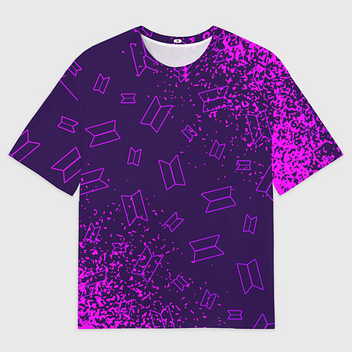Мужская футболка оверсайз BTS БТС / 3D-принт – фото 1