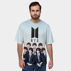Футболка оверсайз мужская BTS, цвет: 3D-принт — фото 2