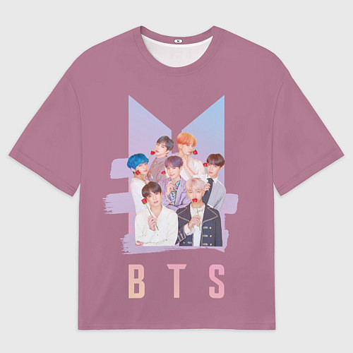 Мужская футболка оверсайз BTS / 3D-принт – фото 1