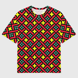 Мужская футболка оверсайз Abstract cross armor