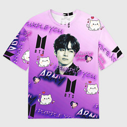 Мужская футболка оверсайз I purple you