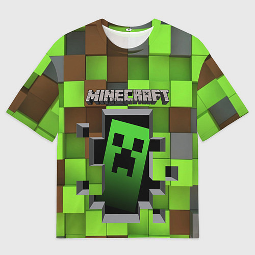 Мужская футболка оверсайз Minecraft / 3D-принт – фото 1
