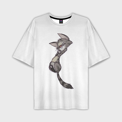 Мужская футболка оверсайз Милый котя / 3D-принт – фото 1