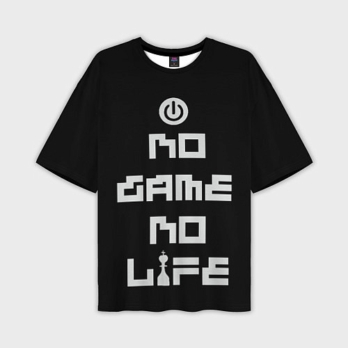 Мужская футболка оверсайз NO GAME NO LIFE / 3D-принт – фото 1