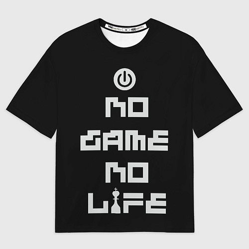 Мужская футболка оверсайз NO GAME NO LIFE / 3D-принт – фото 1