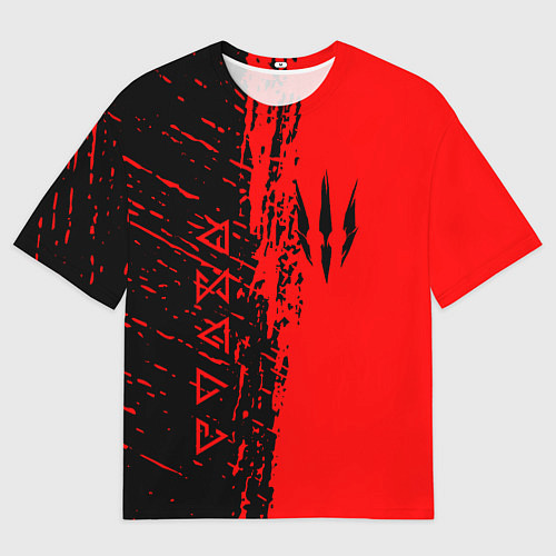 Мужская футболка оверсайз ВЕДЬМАК / 3D-принт – фото 1