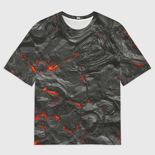 Мужская футболка оверсайз Застывшая лава / 3D-принт – фото 1