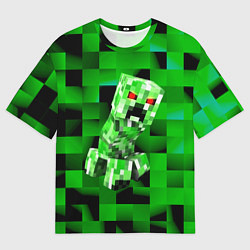 Мужская футболка оверсайз Minecraft creeper