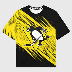 Футболка оверсайз мужская Pittsburgh Penguins Sport, цвет: 3D-принт