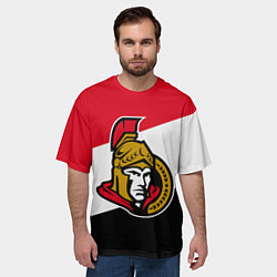 Футболка оверсайз мужская Оттава Сенаторз, цвет: 3D-принт — фото 2