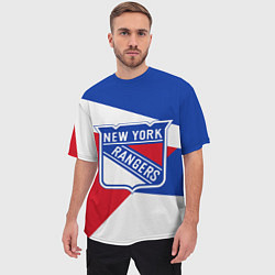 Футболка оверсайз мужская Нью-Йорк Рейнджерс, цвет: 3D-принт — фото 2