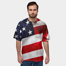 Футболка оверсайз мужская США USA, цвет: 3D-принт — фото 2