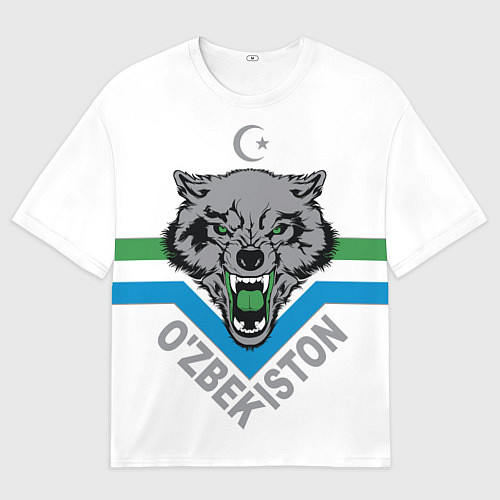 Мужская футболка оверсайз Узбекистан / 3D-принт – фото 1