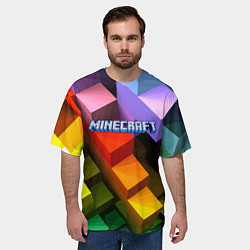 Футболка оверсайз мужская Minecraft - pattern, цвет: 3D-принт — фото 2