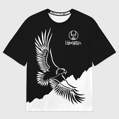 Мужская футболка оверсайз Узбекистан / 3D-принт – фото 1