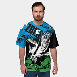Футболка оверсайз мужская Узбекистан, цвет: 3D-принт — фото 2