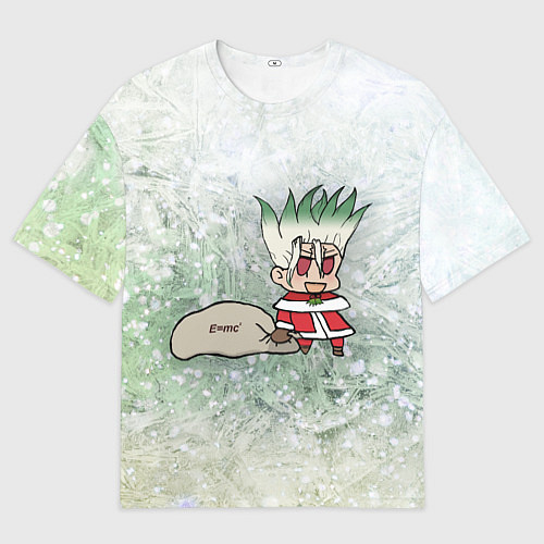 Мужская футболка оверсайз Доктор Стоун новогодний / 3D-принт – фото 1